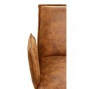 Chaise en bois rembourre VISETA A Nougat Tissus