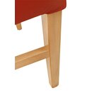 Chaise en bois rembourrée JIMMY Wengé (Noyer foncé) Simili-cuir