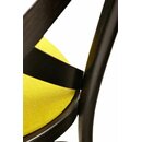 Chaise bistrot en bois avec assise rembourre CIRONAL P Tissus