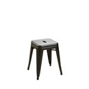 Tabouret en mtal style rtro industriel TOXOR noir