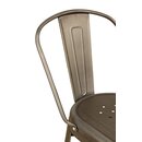 Chaise de bar en métal style rétro industriel TOXOR B argenté vieilli