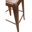 Chaise de bar en métal style rétro industriel TOXOR B bronze vieilli