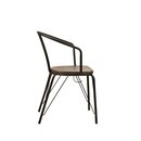 Chaise en métal et bois style industriel rétro TREXOR A