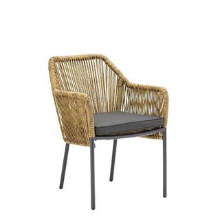 Chaise dextrieur aluminium et corde tresse BALERIS naturel