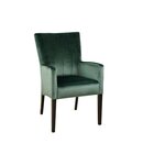 Chaise en bois rembourr�e JINIDIS-200 A Noir Cuir v�ritable