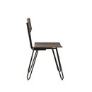 Chaise en mtal et bois style industriel rtro SUMAR
