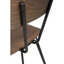 Chaise en mtal et bois style industriel rtro SUMAR