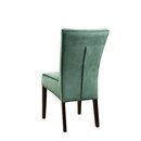 Chaise en bois rembourr�e JINIDIS-200 Weng� (Noyer fonc�) Cuir v�ritable