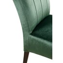 Chaise en bois rembourr�e JINIDIS-200 Weng� (Noyer fonc�) Cuir v�ritable