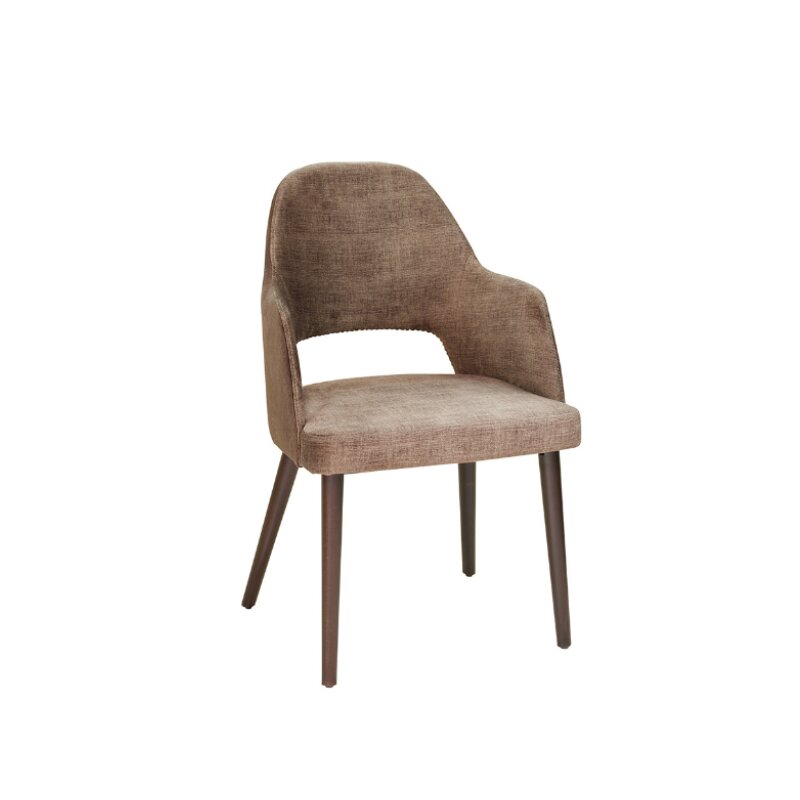 Chaise opra en bois rembourre CAZZU-200 A Noyer clair Tissus
