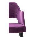Chaise opra en bois rembourre CAZZU-200 A Noyer clair Tissus