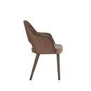 Chaise opra en bois rembourre CAZZU-200 A Noyer clair Tissus