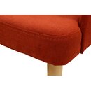 Chaise opra en bois rembourre CAZZU-200 A Noyer clair Tissus