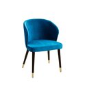 Chaise op�ra en bois rembourr�e CAZZUO A H�tre fonc� Cuir v�ritable