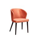 Chaise op�ra en bois rembourr�e CAZZUO A Noyer clair Simili-cuir antique