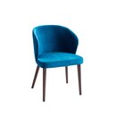 Chaise op�ra en bois rembourr�e CAZZUO A Noyer am�ricain Simili-cuir antique