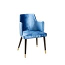 Chaise en bois rembourr�e CIZERO A Noyer clair Cuir v�ritable