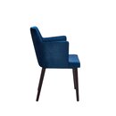 Chaise en bois rembourre CIZERO A Weng (Noyer fonc) Tissus