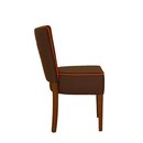 Chaise en bois rembourre TORAN-STRIPES  Blanc Simili-cuir