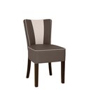 Chaise en bois rembourre TORAN-STRIPES  Weng (Noyer fonc) Tissus