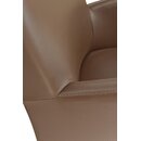 Chaise en bois rembourr�e HARRY A Noyer am�ricain Simili-cuir
