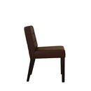 Chaise en bois rembourr�e capitonn�e COMO Cuir v�ritable