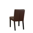 Chaise en bois rembourr�e capitonn�e COMO Cuir v�ritable