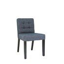 Chaise en bois rembourr�e capitonn�e COMO Cuir v�ritable