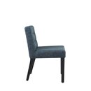 Chaise en bois rembourr�e capitonn�e COMO Cuir v�ritable