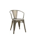 Chaise style rtro industriel en mtal TIXAR A Argent vieilli