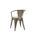 Chaise style rtro industriel en mtal TIXAR A Argent vieilli