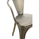 Chaise style rtro industriel en mtal TIXAR A Argent vieilli