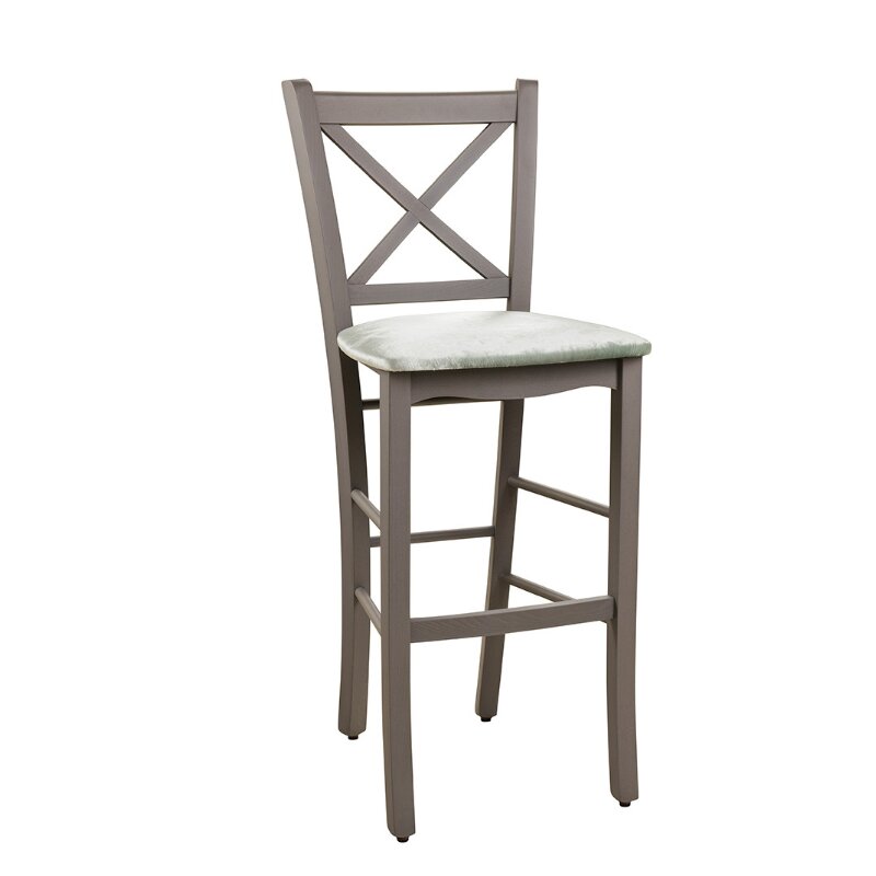 Chaise de bar en bois assise rembourre ITALAX BP Htre naturel Simili-cuir