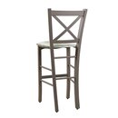 Chaise de bar en bois assise rembourr�e ITALAX BP Noyer am�ricain Simili-cuir