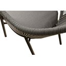 Chaise dextrieur aluminium et fibres tresses REMONATA gris