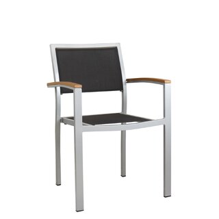 Chaise dextrieur aluminium et toile GEORGIA noir