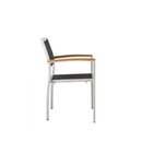 Chaise dextrieur aluminium et toile GEORGIA noir