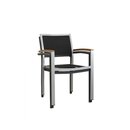 Chaise dextrieur aluminium et toile GEORGIA noir