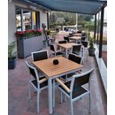 Chaise dextrieur aluminium et toile GEORGIA noir