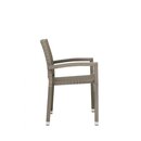 Chaise dextrieur rsine tresse PANAMA gris clair