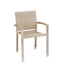 Chaise dextrieur rsine tresse PANAMA beige