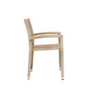 Chaise extrieure aluminium rsine tresse PANAMA beige Coussin beige