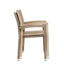 Chaise extrieure aluminium rsine tresse PANAMA beige Coussin beige