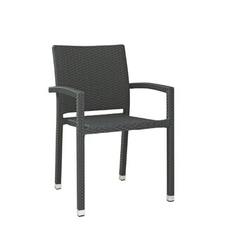 Chaise dextrieur rsine tresse PANAMA noir