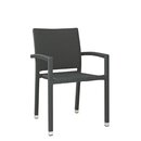 Chaise dextrieur rsine tresse PANAMA noir