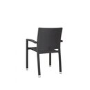 Chaise dextrieur rsine tresse PANAMA noir