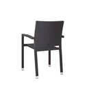 Chaise extrieure aluminium rsine tresse PANAMA noir sans coussin