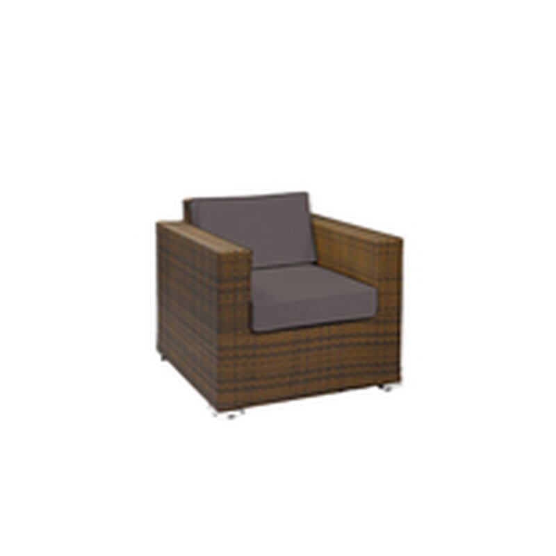 Fauteuil salon de jardin SILVER effet rotin