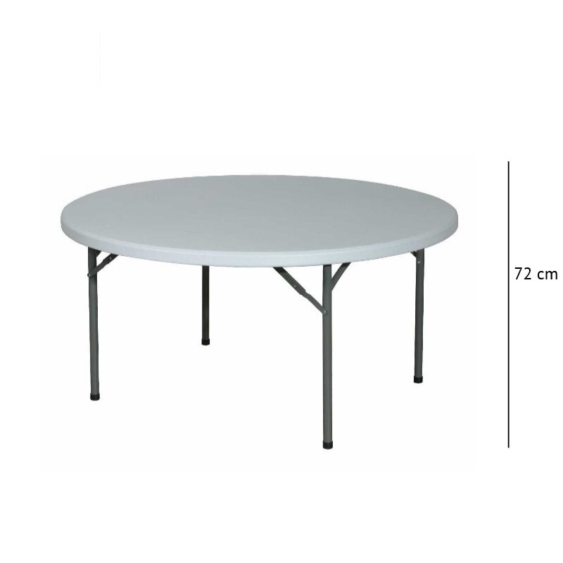 Table pliante de rception BISON ronde  153 cm