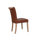 Chaise en bois rembourre capitonne GARY-3 Weng (Noyer fonc) Tissus